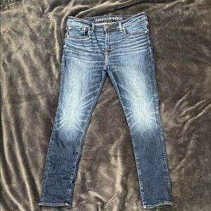 American Eagle Outfitters Women's Dark Blue Skinny Jeans